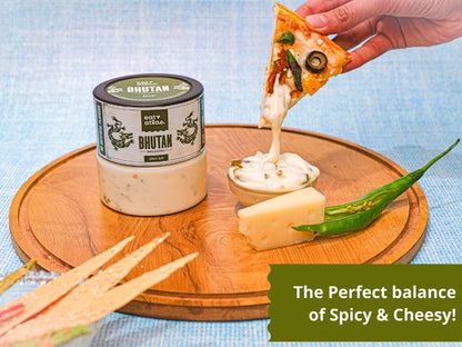 Bhutan’s Ema Datshi | Cheesy Extra Spicy Dip  | National Dish of Bhutan’s flavour | Ready-to-Eat | Veg, No Onion, No Garlic | 200gm