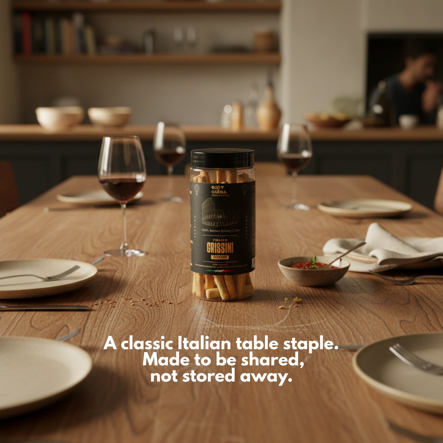 Italian Grissini Baked Sticks – Ultra-Crispy, No Palm Oil, Just Add Dip (100gm)