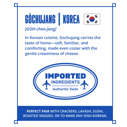 Korea's Cheesy Gochujang Gourmet Dip With Baked Lavash Chips (Veg Snacks Combo) (100+85gms)