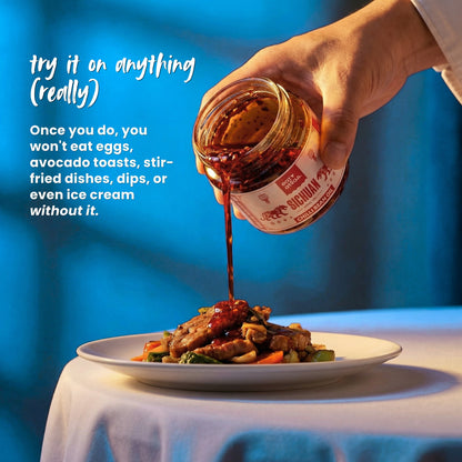 Sichuan’s Chilli Bean Oil | Fermented Black Bean Versatile Oil for a unique spicy kick | Dip of Sichuan, China | Veg Ready-to-Eat | 200gms