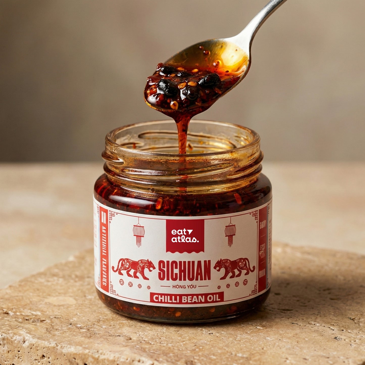 Sichuan’s Chilli Bean Oil | Fermented Black Bean Versatile Oil for a unique spicy kick | Dip of Sichuan, China | Veg Ready-to-Eat | 200gms
