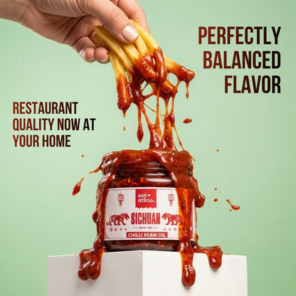 Sichuan’s Chilli Bean Oil | Fermented Black Bean Versatile Oil for a unique spicy kick | Dip of Sichuan, China | Veg Ready-to-Eat | 200gms