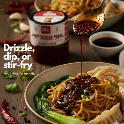 Sichuan’s Chilli Bean Oil | Fermented Black Bean Versatile Oil for a unique spicy kick | Dip of Sichuan, China | Veg Ready-to-Eat | 200gms