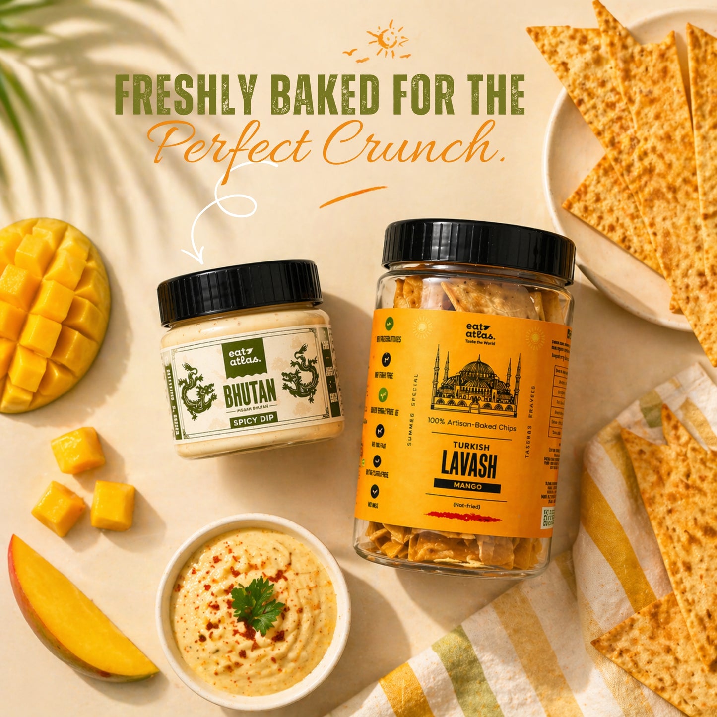 Sweet Meets Heat Combo | Mango Lavash + Bhutan Ema Datshi Dip | Summer Special Pairing | 85 g + 100 g