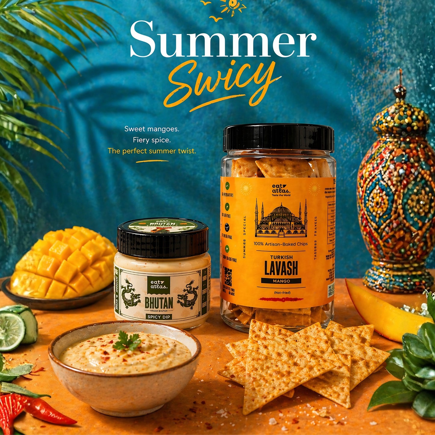 Sweet Meets Heat Combo | Mango Lavash + Bhutan Ema Datshi Dip | Summer Special Pairing | 85 g + 100 g