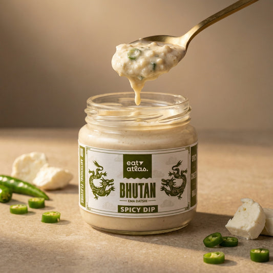 Bhutan’s Ema Datshi (Mini-100gm) | Cheesy Extra Spicy Dip  | National Dish of Bhutan’s flavour | Ready-to-Eat | Veg, No Onion, No Garlic