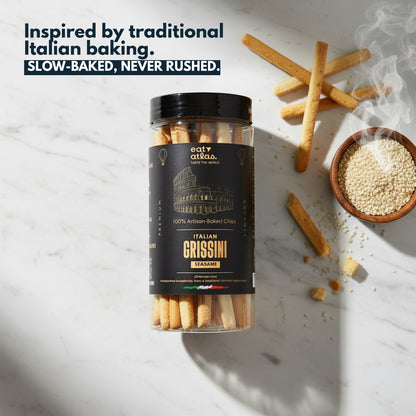 Italian Grissini Baked Sticks – Ultra-Crispy, No Palm Oil, Just Add Dip (100gm)