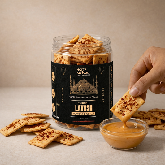 Chilli Paprika Baked Lavash Chips – Ultra-Crispy, No Palm Oil, Just Add Dip (85g)