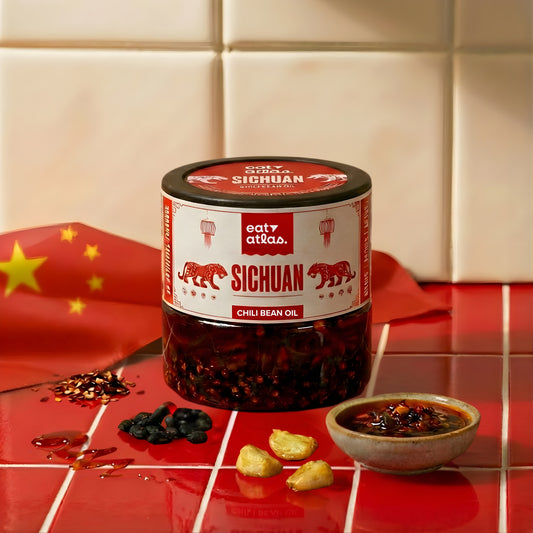Sichuan’s Chilli Bean Oil | Fermented Black Bean Versatile Oil for a unique spicy kick | Dip of Sichuan, China | Veg Ready-to-Eat | 200gms (B2G2))
