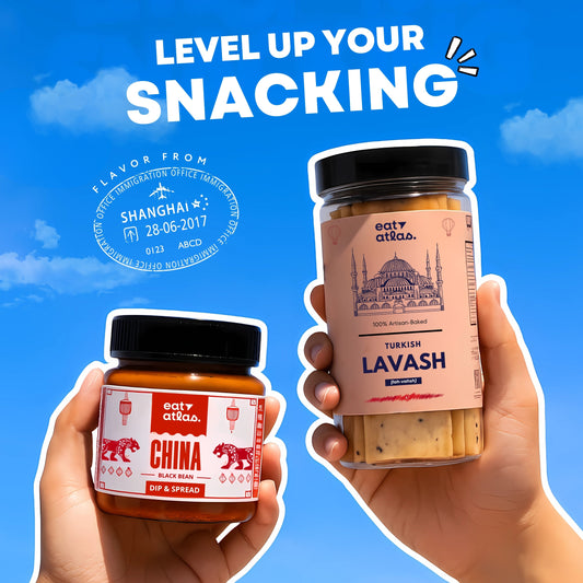 Sichuan's Fermented Black Beans Dip With Lavash Chips (Unique Umami & Sweet) | Gourmet Ready-to-eat (Paired Combo of 100+85gms))