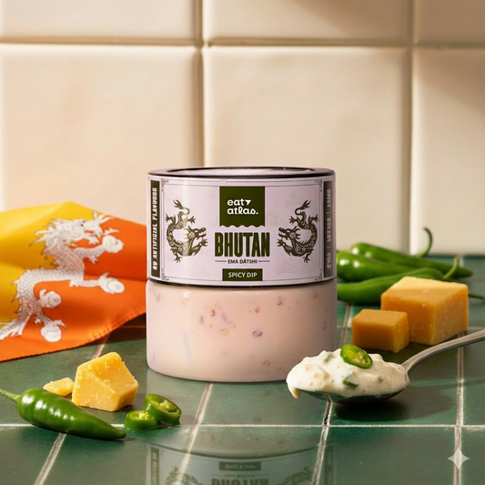 Bhutan’s Ema Datshi | Cheesy Extra Spicy Dip  | National Dish of Bhutan’s flavour | Ready-to-Eat | Veg, No Onion, No Garlic | 200gm