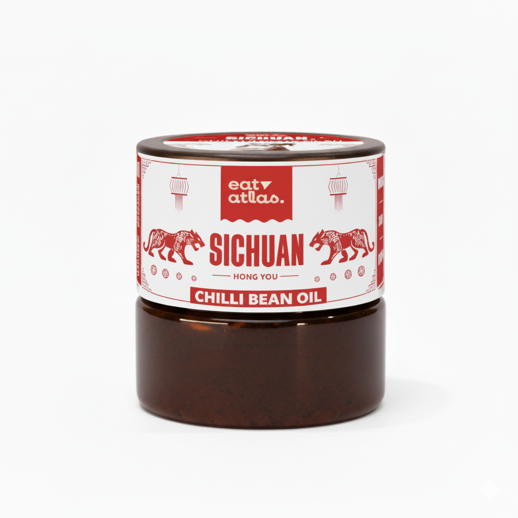 Sichuan’s Chilli Bean Oil | Fermented Black Bean Versatile Oil for a unique spicy kick | Dip of Sichuan, China | Veg Ready-to-Eat | 200gms (B2G2))