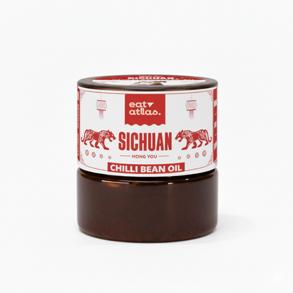 Sichuan’s Chilli Bean Oil | Fermented Black Bean Versatile Oil for a unique spicy kick | Dip of Sichuan, China | Veg Ready-to-Eat | 200gms (B2G2))