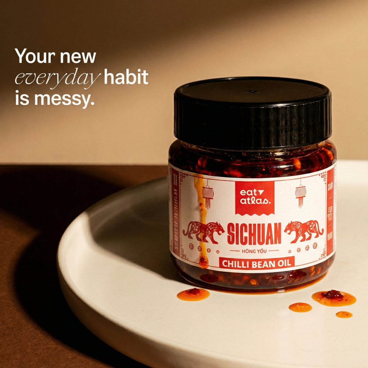 Sichuan’s Chilli Bean Oil | Fermented Black Bean Versatile Oil for a unique spicy kick | Dip of Sichuan, China | Veg Ready-to-Eat | 200gms (Steal Deal)