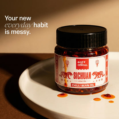 Sichuan’s Chilli Bean Oil | Fermented Black Bean Versatile Oil for a unique spicy kick | Dip of Sichuan, China | Veg Ready-to-Eat | 200gms (Steal Deal)