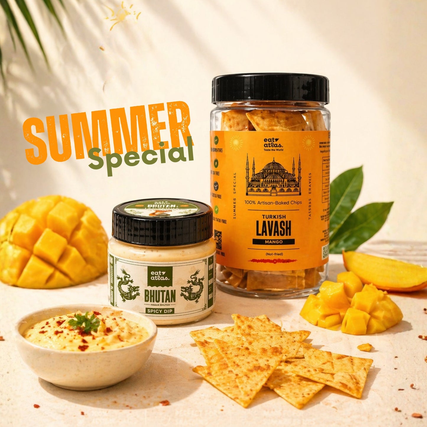 Sweet Meets Heat Combo | Mango Lavash + Bhutan Ema Datshi Dip | Summer Special Pairing | 85 g + 100 g