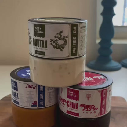 The Perfect Trio: Gochujang, Ema Datshi & Dochi | Korean Dip, Bhutanese Chilly Dip & China Black Bean Dip Combo | International flavors | Ready-to-Eat (Pack of 3) (200gm each)