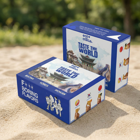 8 in 1 Summer Party Gift Box ft. Global Flavours Box | 3 Bestseller Dips + 2 Lavash Jars + 2 Butter Cookies + Brownie Cake